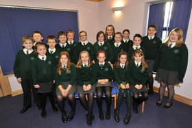 St Aloysius P7's choir at the Action Cancer service in Trinity Methodist Church in 2009