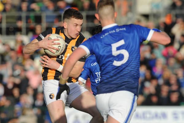 Crossmaglen midfielder Stephen Morris (pictured) found the back of the net as his side defeated Armagh Harps 1-17 to 1-12 on Thursday evening.