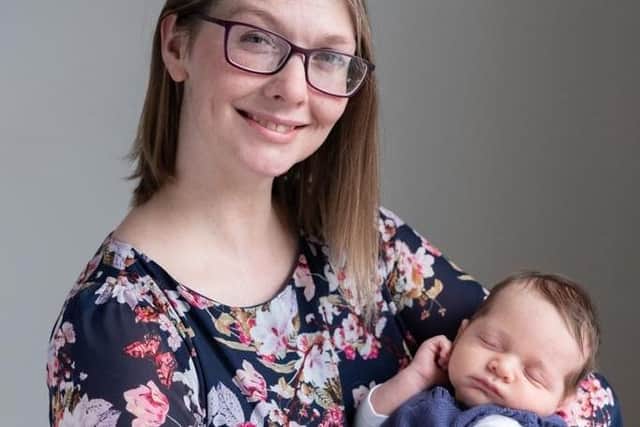 Cllr Fiona Cole with baby John born 2019