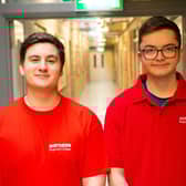 Northern Regional College students, Jason Scott and Charlie Carson from Ballymoney, who have qualified to represent Team UK in the Robot Systems Integration category at EuroSkills in Gdansk, Poland.