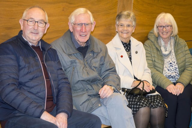 Ronnie Simpson, John Kerr, Audrey Heaney and Liz Hoy from Portstewart pictured at the event in Cloonavin to recognise the work of local Food Banks and Christians Against Poverty