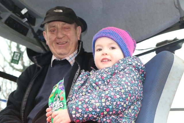 Archie and Rose Graham pictured at the Bushmills Presbyterian Church tractor run
