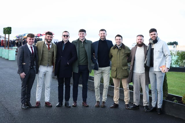Eamon Lynch and friends pictured at the Metcollect Boxing Day Race meeting at Down Royal Racecourse