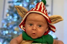 Santa's little elf Reuben (aged 4 weeks).