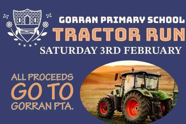 Get your tractor ready and head off to the Gorran Tractor Run on February 3. Credit Gorran PTA