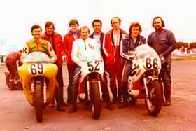 Gerry Barron (69) with his racing friends