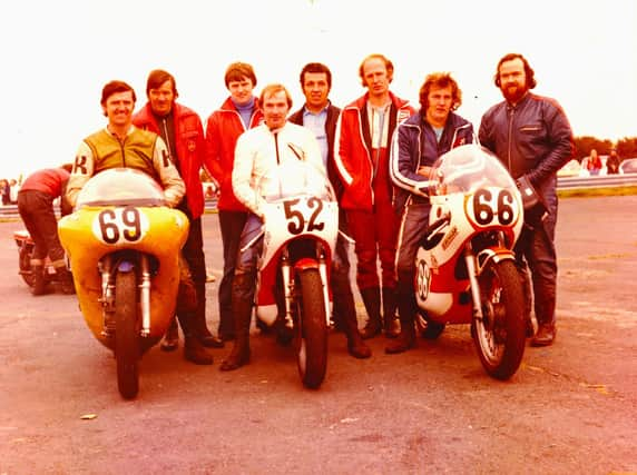 Gerry Barron (69) with his racing friends