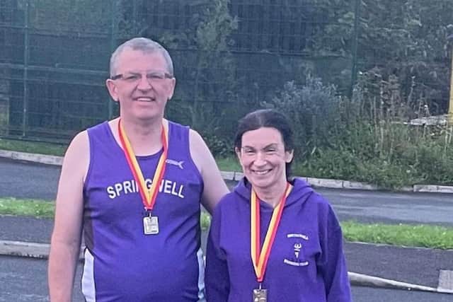 Andrew Wilmot and Pauline Mullan at the Portaferry 10 Mile. Credit David McGaffin