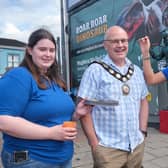 MId Ulster Council Chair Cllr Dominic Molloy pictured at the Maghera town centre fun event on Saturday.
