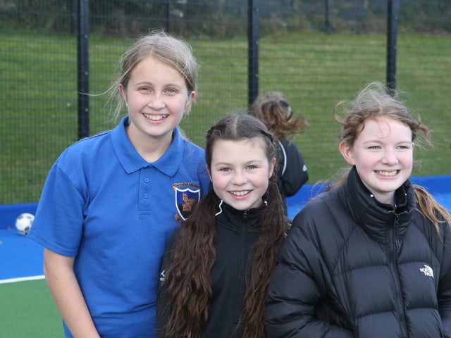 Pupils from Coleraine Grammar and  Loreto College who participated in “Different Ball Same Goal” sessions in Coleraine during October.