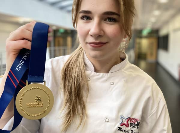 SERC student Maria Kuaitze was awarded a Gold Medal in the Confectionery and Patisserie competition