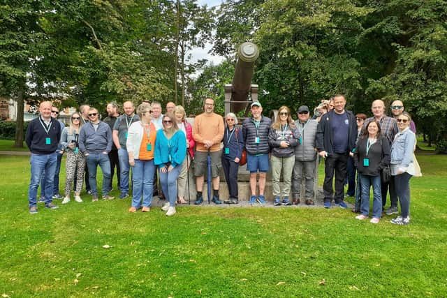 Tourists and locals enjoy a walking history tour of Lisburn. Pic credit: Stephen McCracken