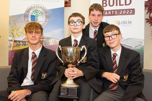 G Force cup awarded to the Year 10 volleyball team for winning the 2021-2022 NEBSSA competition
