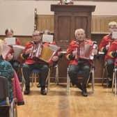 Leid Week event in Ballynarrig, with music from Bellarena Accordion Band. The Good Relations Team at Causeway Coast and Glens Borough Council have thanked all who attended their 2024 Ulster Scots Language Week.