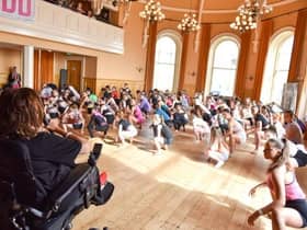 Abby Lee Miller taking a masterclass with VLDD pupils