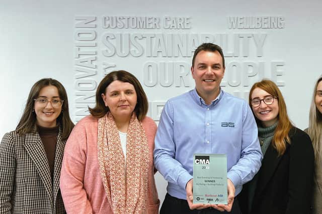 Pictured, from left, with Head of Marketing Ross Telford is Alanna Finn, Julie McIlwaine, Caoimhe Conway and Rachel Crooks.
