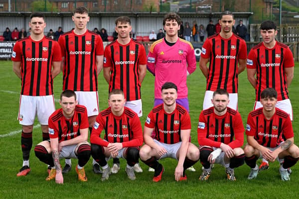 The class of '24. With two games to play, Banbridge Town can still make it into the Premier Intermediate League's top six. Picture: Colin Lavery.