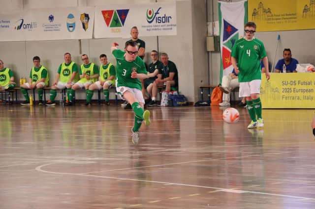 Micheál McCloy in action for Team Ireland during the SUDS Euro’s.