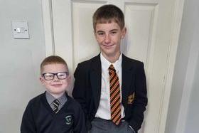 Jay Robinson IS starting year 9 at Killicomaine Junior High School and Jake Robinson is starting p4 at Edenderry Primary School in Portadown, Co Armagh.