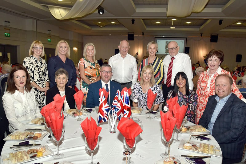 Some of the 400 guests at the Coronation Tea Party at the Seagoe Hotel on Wednesday. PT17-284.