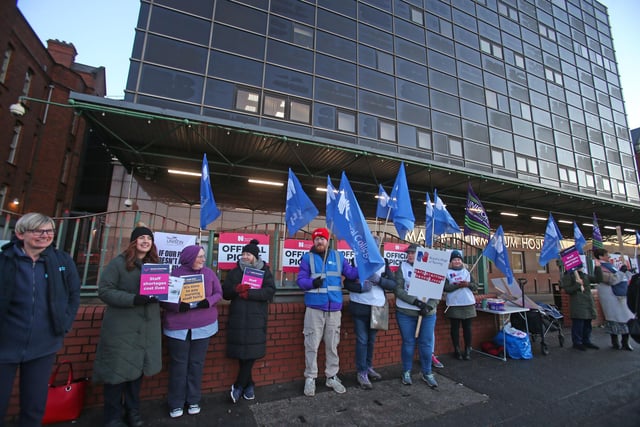 RCN members at the Mater Hospital were among those to take part in Thursday's 12-hour strike, the largest action of its kind in NHS history.