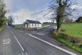Police appeal for information after a school bus hit a fallen tree on the Glenavy Road in Lisburn. Pic credit: Google