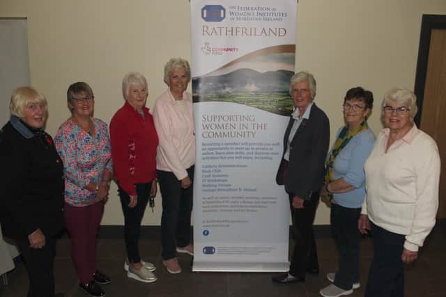Rathfriland WI members Margot Groves, Janice Bell, Susan Scott, Caroline McCreight, Ada Elliott, Stella Shilliday and Noreen Smith launching the new community project.