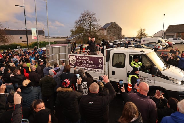 Crowds of road racing fans descended on Ballymoney on Saturday (October 26) to celebrate the home-grown talent of road racing superstar Michael Dunlop, following his record-breaking success at the Isle of Man TT.