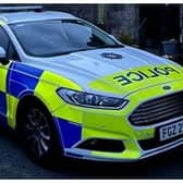 The Dromore Road, Lurgan, had been blocked due to a single vehicle road collision.
