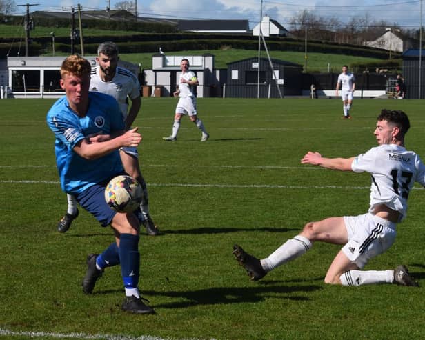 Rathfriland’s Matthew Holloway - struck twice in the 6-0 win against Portstewart.