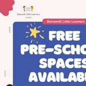 A new pre-school programme has been announced. Credit Balnamore PS