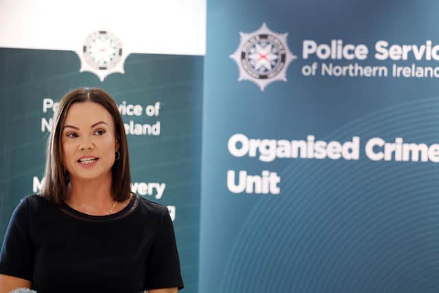 PSNI Detective Inspector Rachel Miskelly appealed to members of the public for support to help with tackling modern slavery and human trafficking. Photo by Jonathan Porter / Press Eye