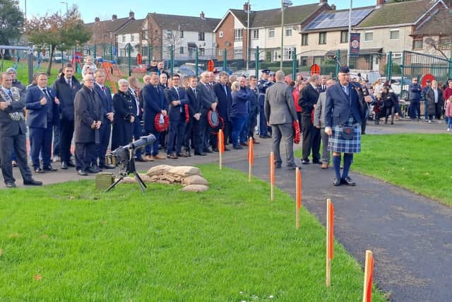 The community gathered at the site on November 6.