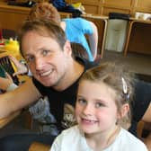 Joel Simon and Katie Heherty pictured at the Lego event in Sheskburn Ballycastle.