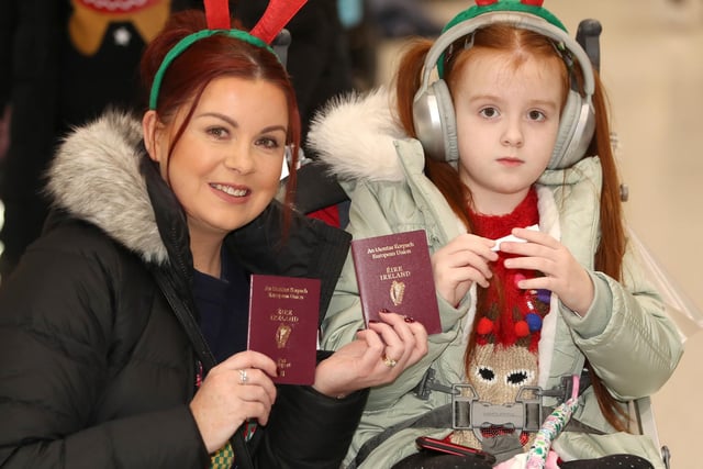 Aoibhin Ward with mum Tracey from Dungiven, all set for an unforgettable day in Lapland