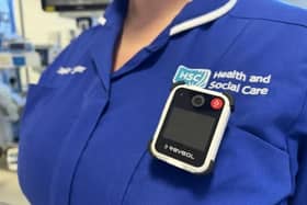 Healthcare staff within Antrim Area Hospital’s Emergency Department are taking in a 12-week pilot to trial the use of body-worn cameras.  Credit: supplied