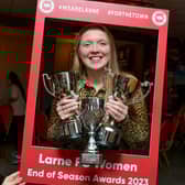 Hollie Johnston picked up three trophies at the awards event.