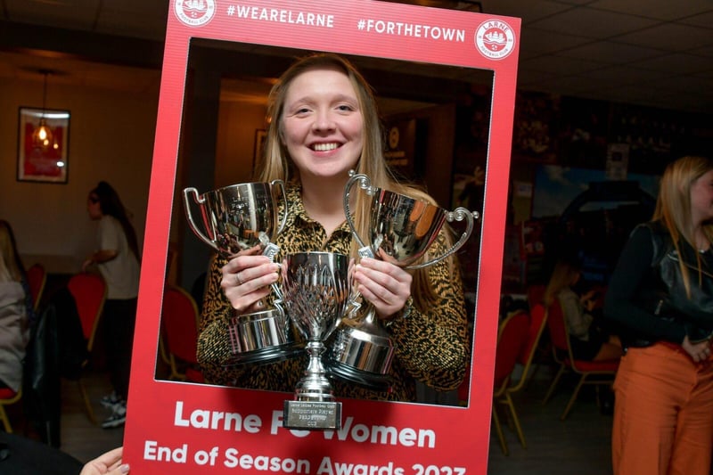 Hollie Johnston picked up three trophies at the awards event.