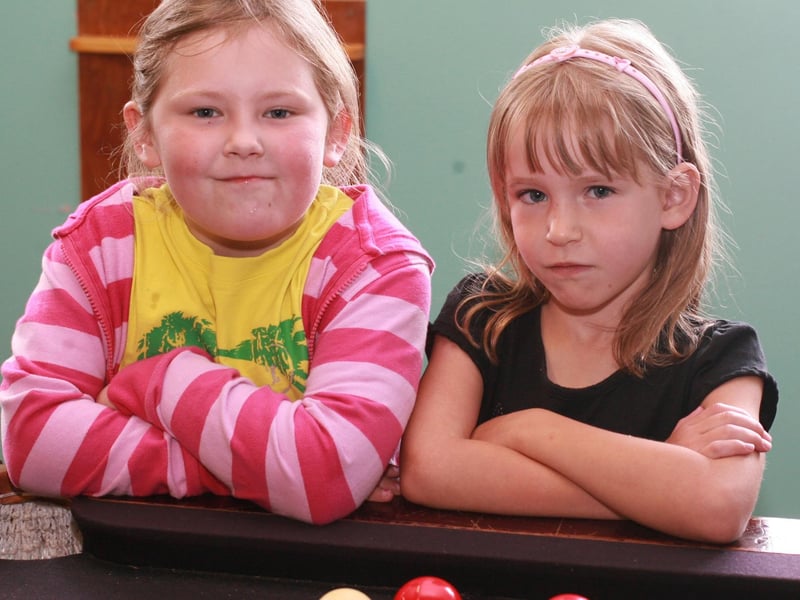 Leah Wade and Rebecca McGimpsey had a game of pool during at Knockagh Youth Centre summer scheme. ct30-017tc