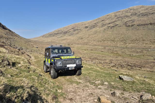 Police are carrying out additional patrols in the Mournes. Photo provided by PSNI