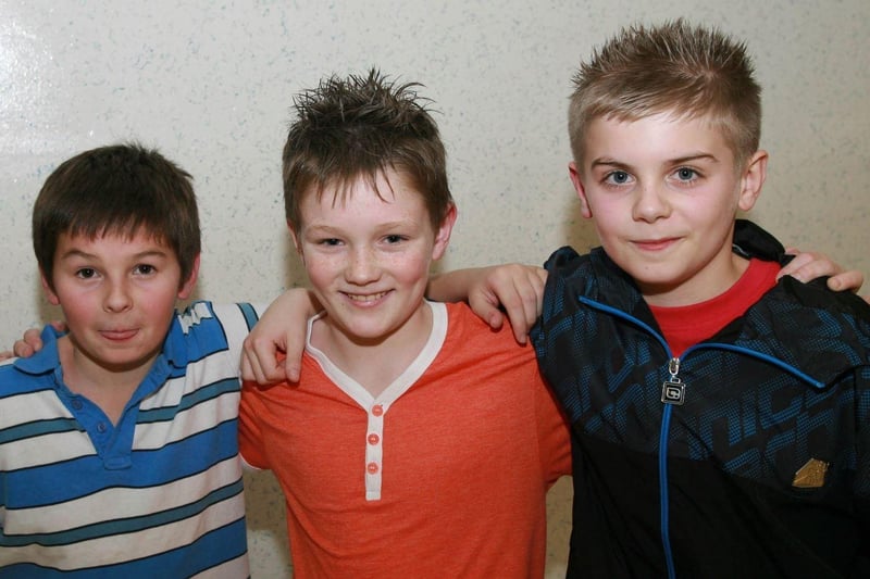 Carrick College year 11 pupils Nathan Plunkett, Jack White and Dillon Ritchie at the 2009 festive event. Ct51-027tc