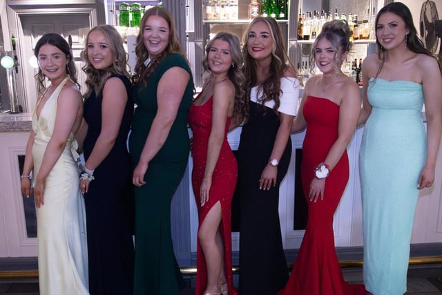 Second year Level 3 Food students at the Loughry Campus formal: Erin Hadden (Aughnnacloy), Charlotte Smyth (Larne), Gemma McNeilly (Toomebridge), Catherine Richmond (Ballymoney), Elle Smyth (Ballymoney), Rachel Moore (Portglenone) and Lucy McKeeman (Ballymoney).