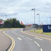 Motorists are advised they may wish to consider an alternative route for the International Airport due to flooding on the A26 Glenavy Road. Photo by Google