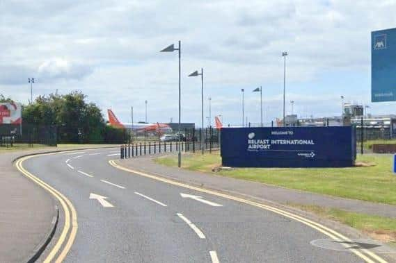 Motorists are advised they may wish to consider an alternative route for the International Airport due to flooding on the A26 Glenavy Road. Photo by Google