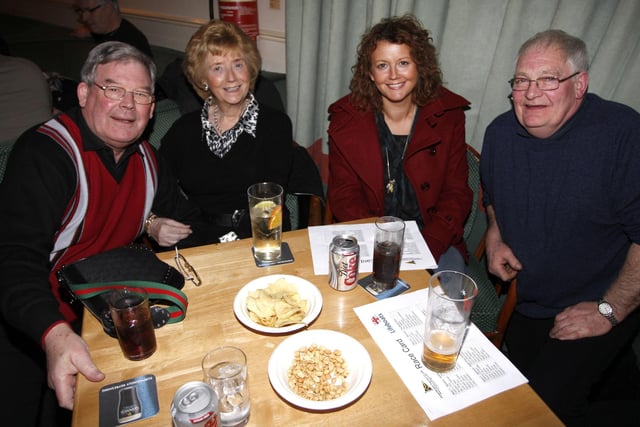 Brian, Norma, and Susan Page and Harry Garvin pictured during the Portrush RNLI fundraising night at the races held in Portrush Yacht Club  in 2008