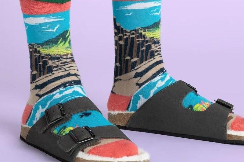Give the gift of comfort with Sock Co Op’s Giants Causeway inspired soft combed cotton socks. 
Featuring Northern Irish landmarks like the famous pillars, Carrick-a-Rede rope bridge, and the Antrim mountains, these socks will comfort you every step of the way. 
For more information, go to wearebornandbred.com