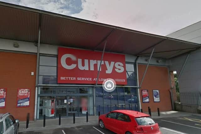 Lisburn and Castlereagh City Council has granted planning permission for the division of a retail unit at Drumkeen Retail Park, currently occupied by Currys. Pic credit: Google