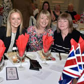 Enjoying the Coronation Tea Party in the Seagoe Hotel are, from left, Ella Cunningham, Kirsty Rea, Pamela Cunningham and Sandra Rea. PT17-283.