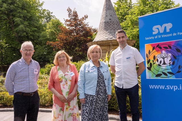 Philip Mone, Bridget Smith, Bernie McNeice and Aidan McMullan, SVP members from Armagh, Banbridge and Craigavon area, at the North Region Members’ Day celebrating inspirational volunteers during Volunteers’ Week.