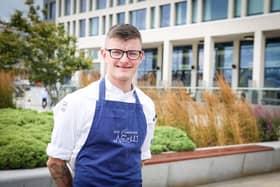 South Eastern Regional College alumna, Adam Jones (24), who was recently appointed Executive Head Chef at The AC Hotel by Marriott Belfast, is keen to promote the apprenticeship route for aspiring professionals pursuing a career in hospitality. Pic credit: SERC